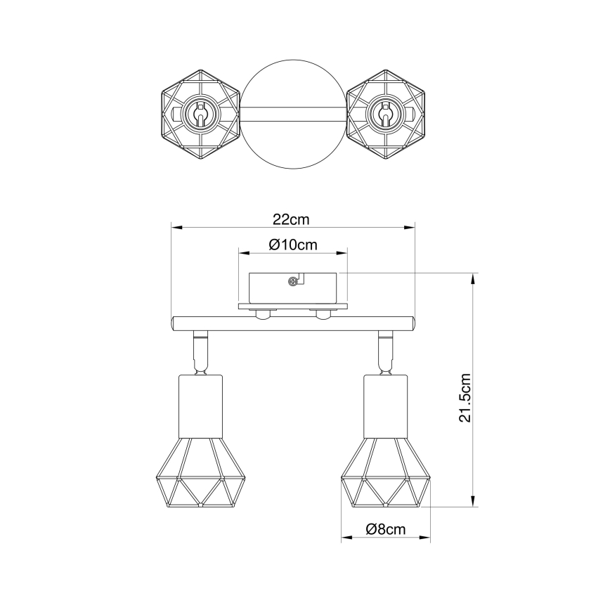 Brilagi - Faretto CAGE 2xE14/40W/230V