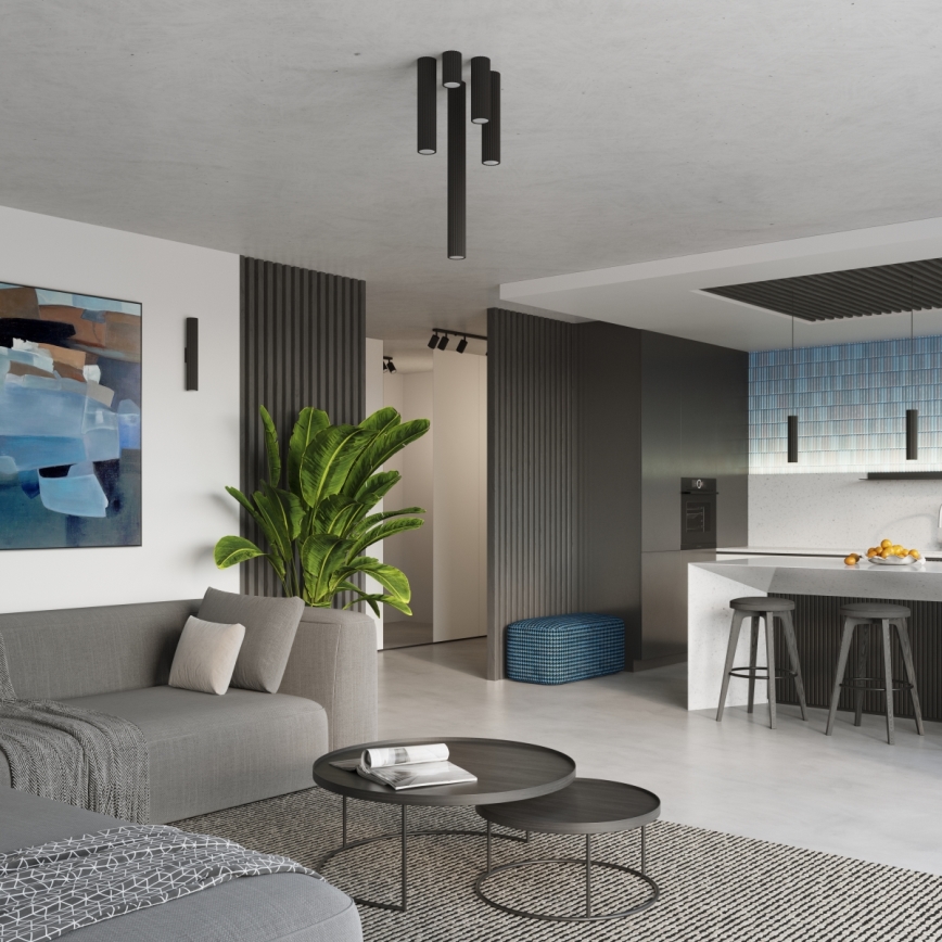 Brilagi - Faretto CRESTO 1x GU10/10W/230V, 30 cm, nero