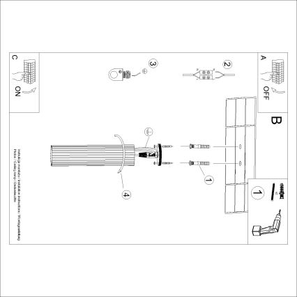 Brilagi - Faretto CRESTO 1xGU10/10W/230V 30 cm rosso