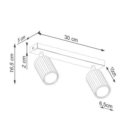 Brilagi - Faretto CRESTO 2xGU10/10W/230V bianco