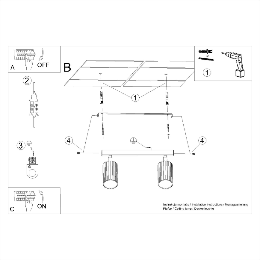 Brilagi - Faretto CRESTO 2xGU10/10W/230V bianco