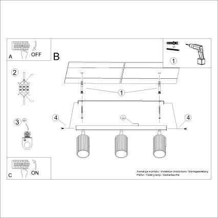 Brilagi - Faretto CRESTO 3xGU10/10W/230V bianco
