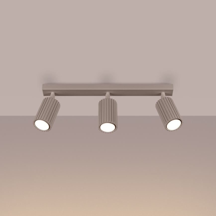 Brilagi - Faretto CRESTO 3xGU10/10W/230V taupe
