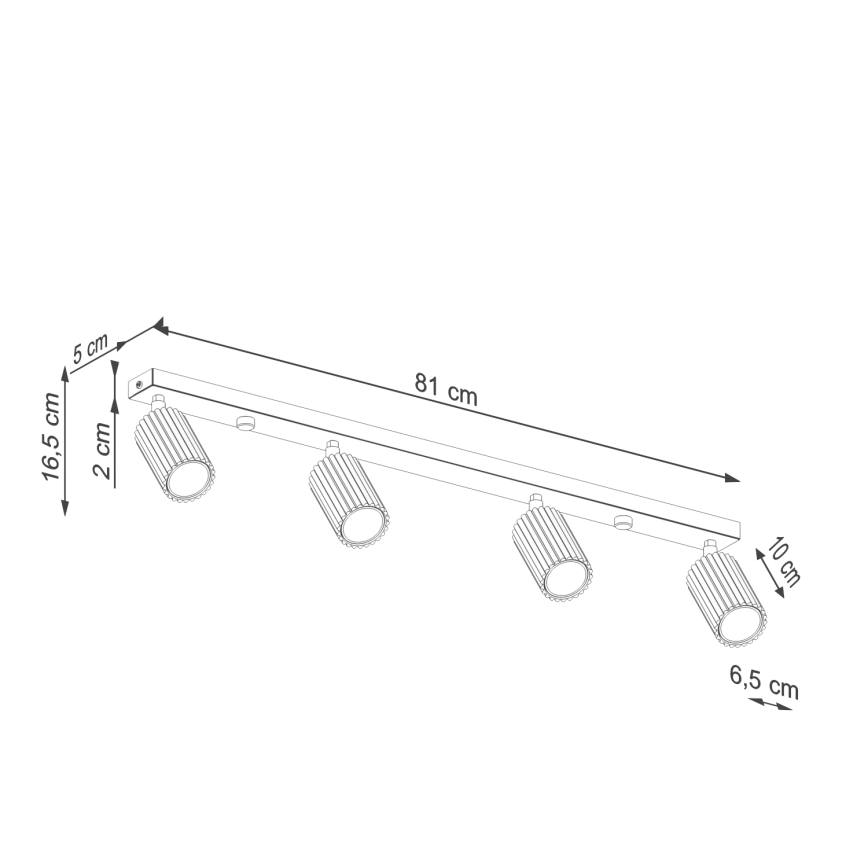 Brilagi - Faretto CRESTO 4xGU10/10W/230V bianco