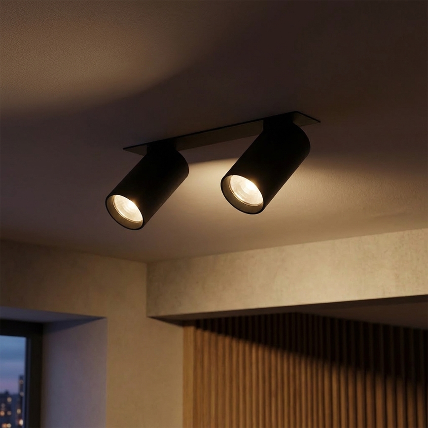 Brilagi - Faretto da incasso per controsoffitto SELE 2xGU10/30W/230V nero