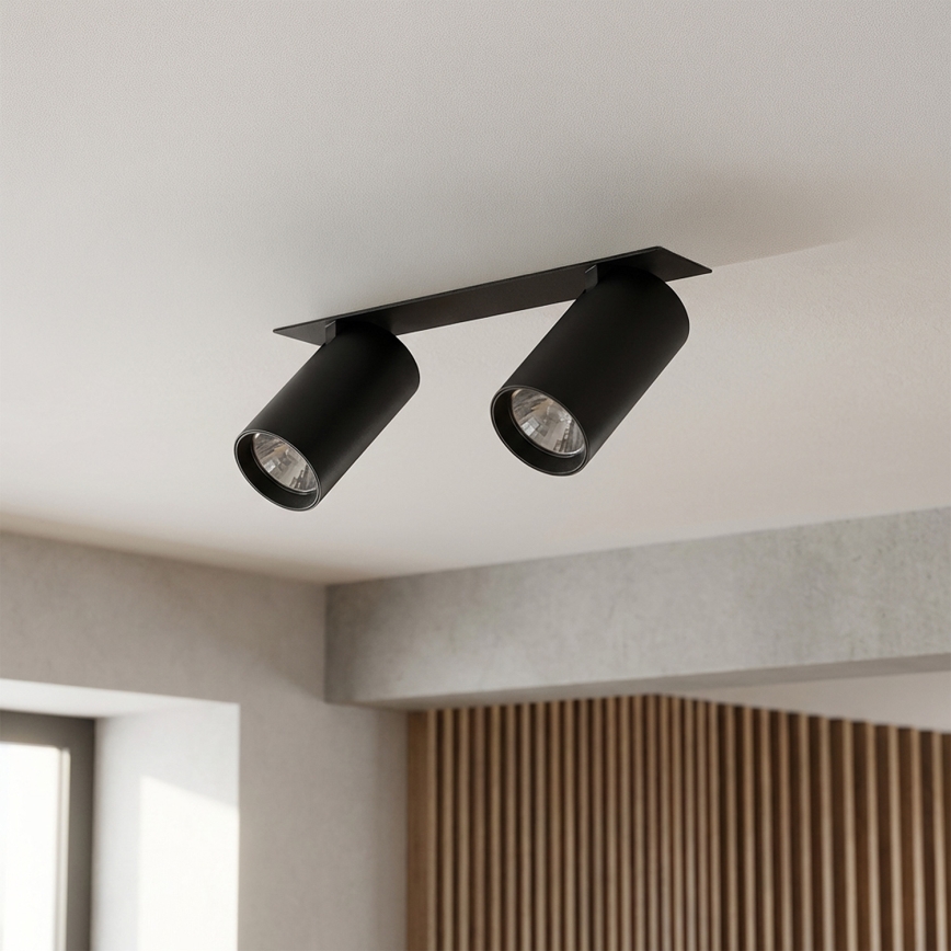 Brilagi - Faretto da incasso per controsoffitto SELE 2xGU10/30W/230V nero