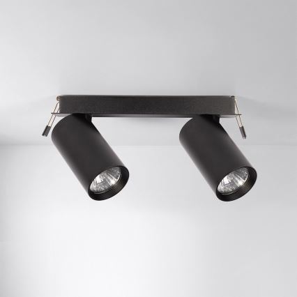 Brilagi - Faretto da incasso per controsoffitto SELE 2xGU10/30W/230V nero