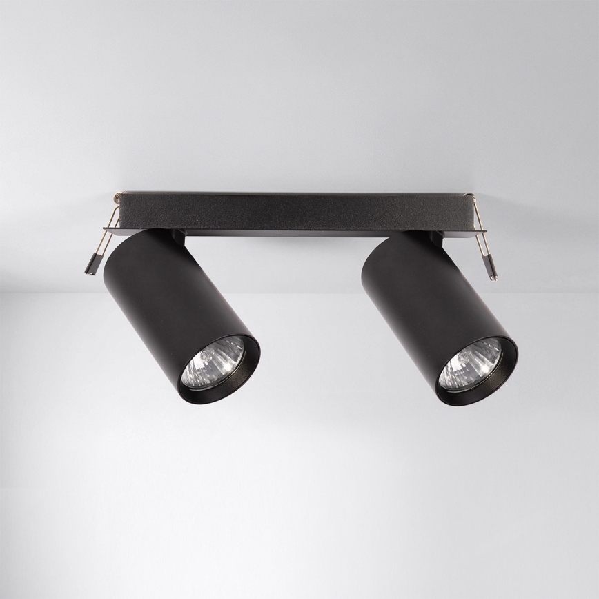 Brilagi - Faretto da incasso per controsoffitto SELE 2xGU10/30W/230V nero
