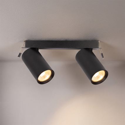 Brilagi - Faretto da incasso per controsoffitto SELE 2xGU10/30W/230V nero