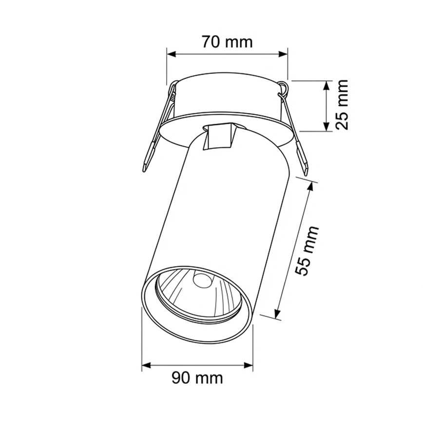 Brilagi - Faretto da incasso SELE 1xGU10/30W/230V nero