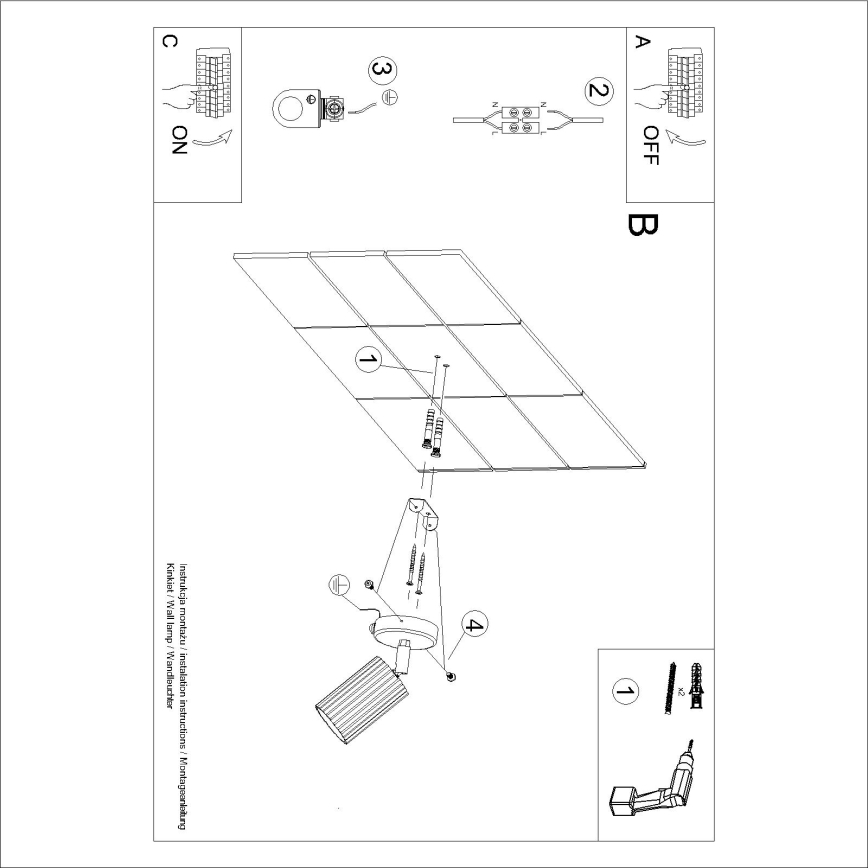BRILAGI - Faretto da parete a LED CRESTO 1xGU10/10W/230V arancione