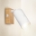 Brilagi - Faretto da parete con interruttore SELE 1xGU10/30W/230V bianco/effetto rovere