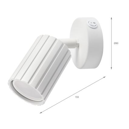 Brilagi - Faretto da parete CRISPINA 1xGU10/10W/230V bianco