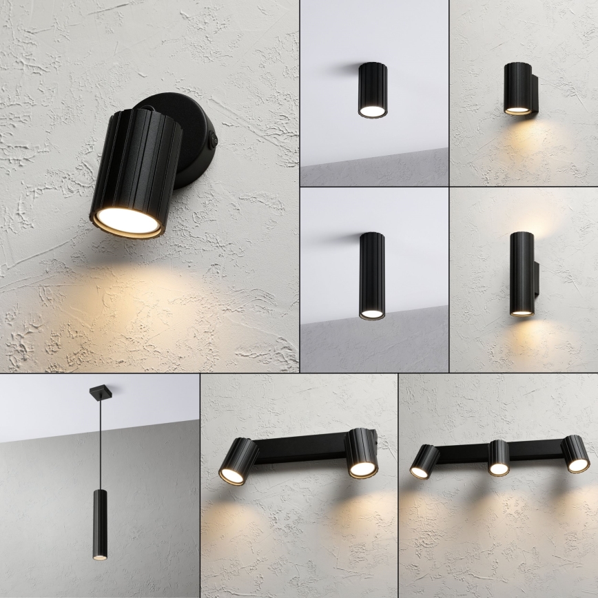 Brilagi - Faretto da parete CRISPINA 1xGU10/10W/230V nero