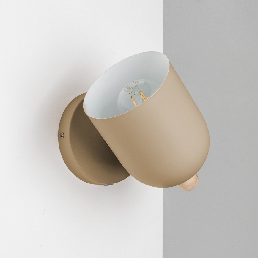 Brilagi - Faretto da parete GALLION 1xE27/15W/230V beige