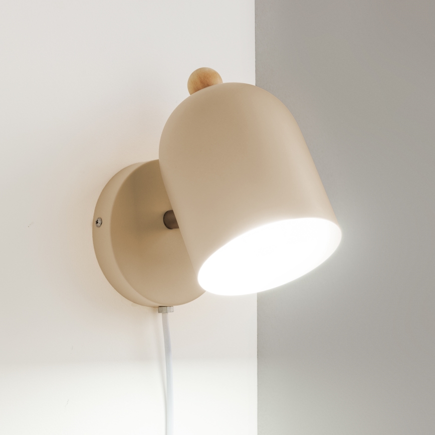 Brilagi - Faretto da parete GALLION 1xE27/15W/230V beige