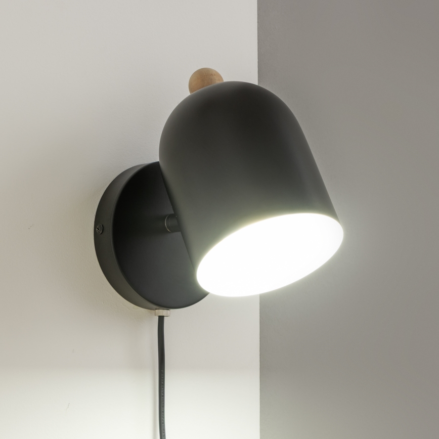 Brilagi - Faretto da parete GALLION 1xE27/15W/230V nero