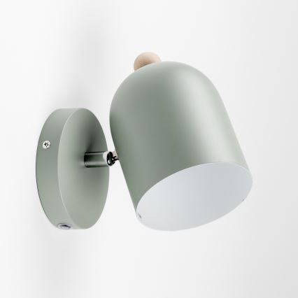 Brilagi - Faretto da parete GALLION 1xE27/15W/230V verde
