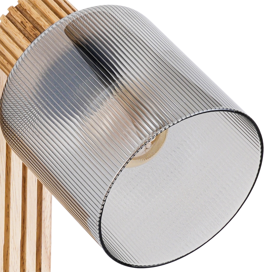 Brilagi - Faretto da parete HYGGE 1xE14/15W/230V legno di Hevea/fumé