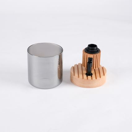 Brilagi - Faretto da parete HYGGE 1xE14/15W/230V legno/fumé