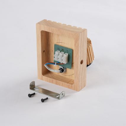 Brilagi - Faretto da parete HYGGE 1xE14/15W/230V legno/fumé