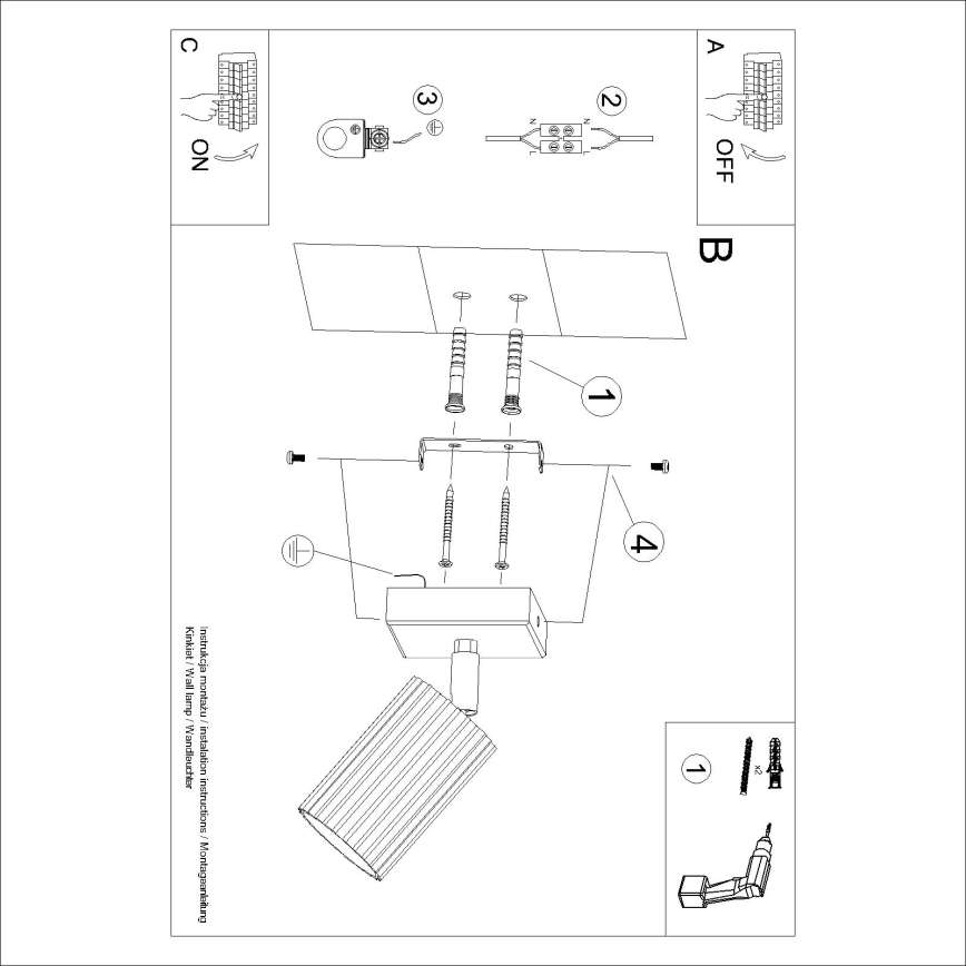 Brilagi - Faretto da parete LED CRESTO 1xGU10/10W/230V rosso