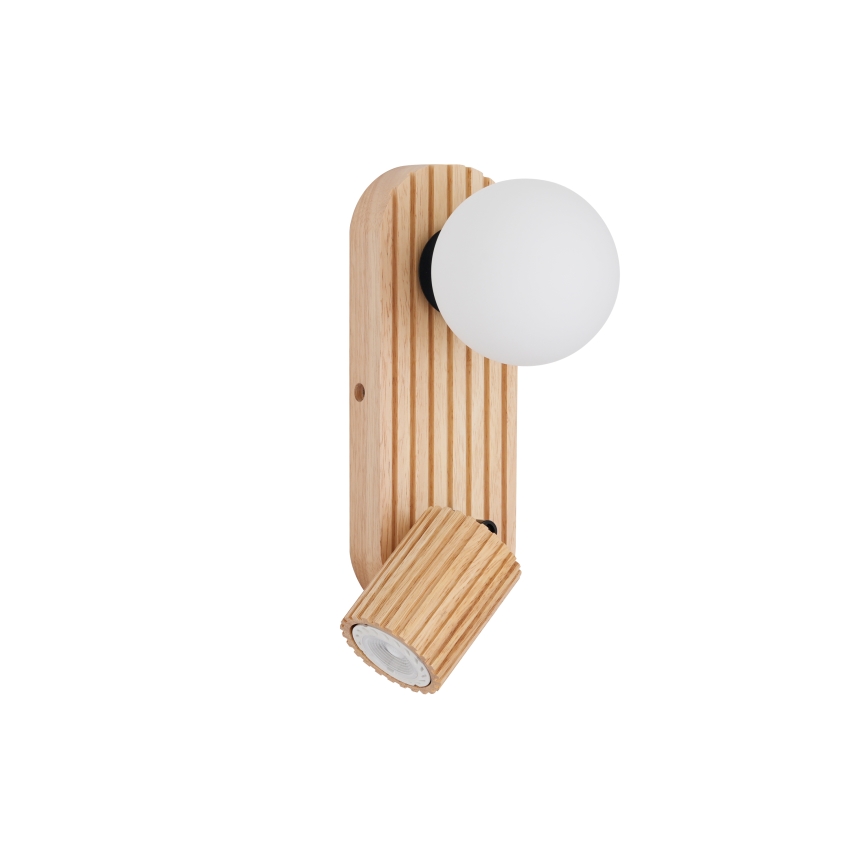 Brilagi - Applique da parete a spot MODERN WOOD 1xG9/5W/230V + 1xGU10/8W in legno di caucciù