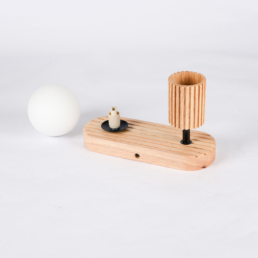 Brilagi - Applique da parete orientabile MODERN WOOD 1xG9/5W/230V + 1xGU10/8W in legno