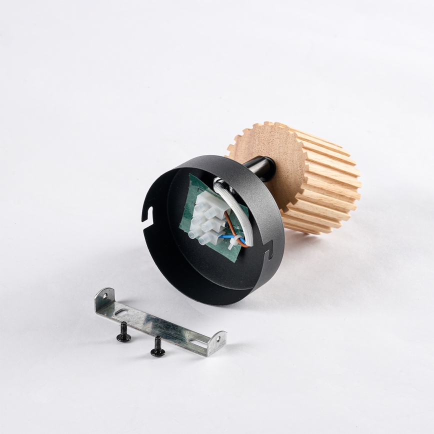 Brilagi - Faretto da parete MODERN WOOD 1xGU10/8W/230V in legno/nero