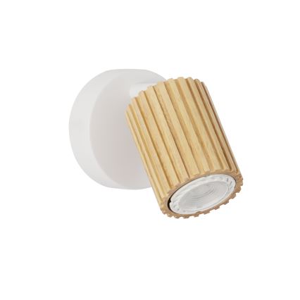 Brilagi - Faretto da parete MODERN WOOD 1xGU10/8W/230V legno/bianco