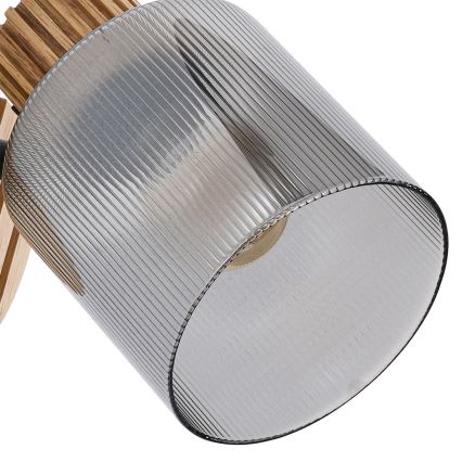 Brilagi - Faretto da parete orientabile HYGGE 1xE14/15W/230V legno di caucciù/fumé