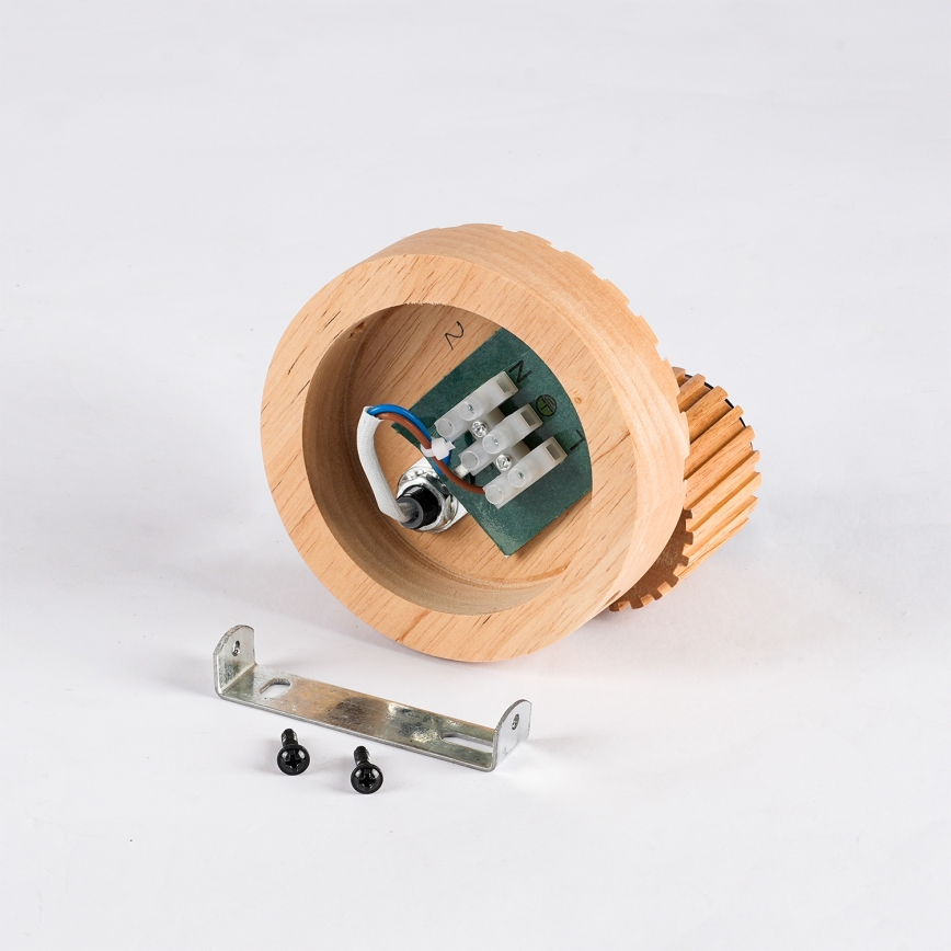 Brilagi - Faretto da parete orientabile HYGGE 1xE14/15W/230V legno di caucciù/fumé