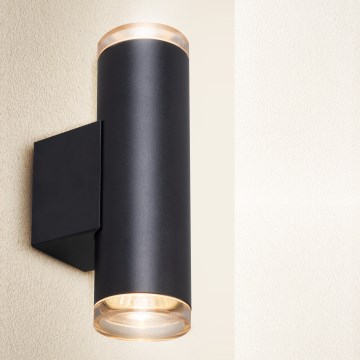 Brilagi - Faretto da parete per bagno SELE AQUA 2xGU10/30W/230V IP44 nero