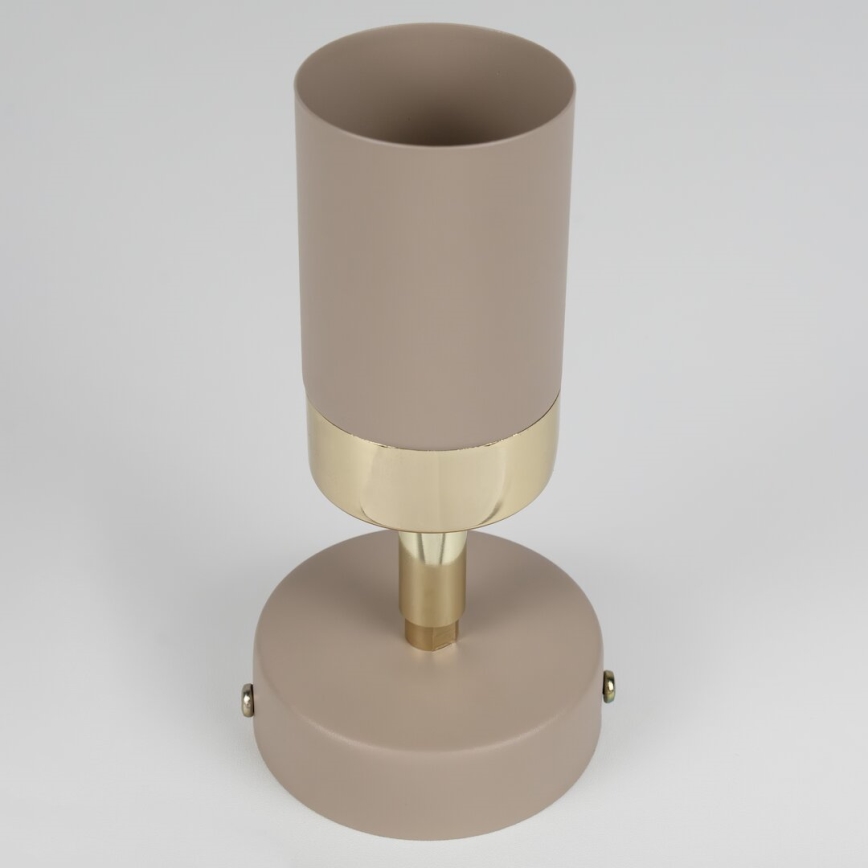 Brilagi - Faretto da parete POKER 1xGU10/25W/230V beige/oro