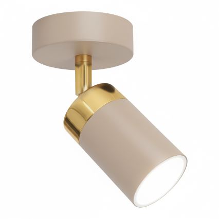 Brilagi - Faretto da parete POKER 1xGU10/25W/230V beige/oro