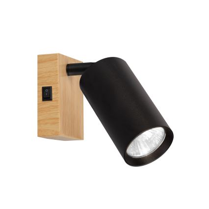 Brilagi - Faretto da parete SELE 1xGU10/30W/230V nero/finitura rovere