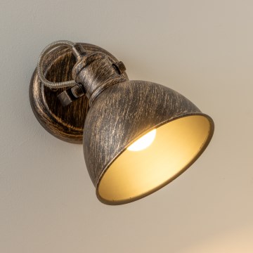 Brilagi - Faretto da parete TECHNO 1xE27/60W/230V bronzo/patina