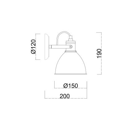 Brilagi - Faretto da parete TECHNO 1xE27/60W/230V color crema/patina