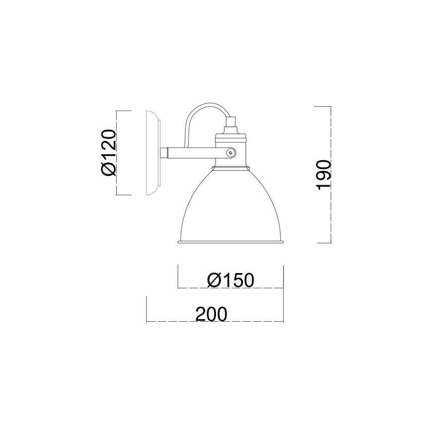 Brilagi - Faretto da parete TECHNO 1xE27/60W/230V color crema/patina