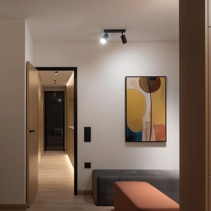 Brilagi - Faretto LED RGBW dimmerabile SELE 2xGU10/6W/230V 3000K nero/oro + telecomando