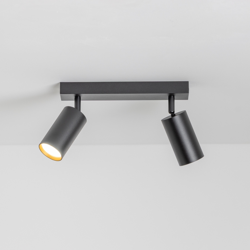 Brilagi - Faretto LED RGBW dimmerabile SELE 2xGU10/6W/230V 3000K nero/oro + telecomando