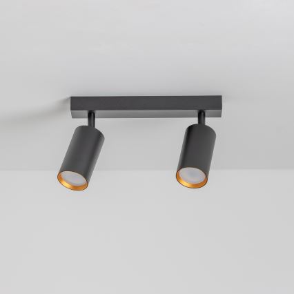 Brilagi - Faretto LED RGBW dimmerabile SELE 2xGU10/6W/230V 3000K nero/oro + telecomando