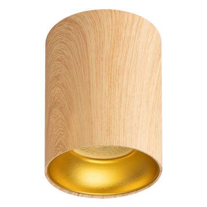 Brilagi - Faretto LED RGBW dimmerabile TRINE 1xGU10/4,8W/230V 3000K finitura rovere + telecomando