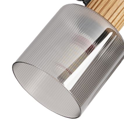 Brilagi - Faretto HYGGE 2xE14/15W/230V legno di gomma/fumé