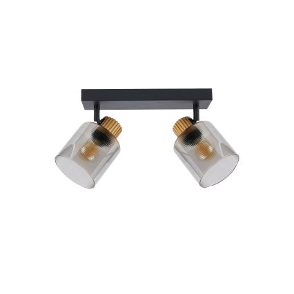 Brilagi - Faretto HYGGE 2xE14/15W/230V nero/fumé