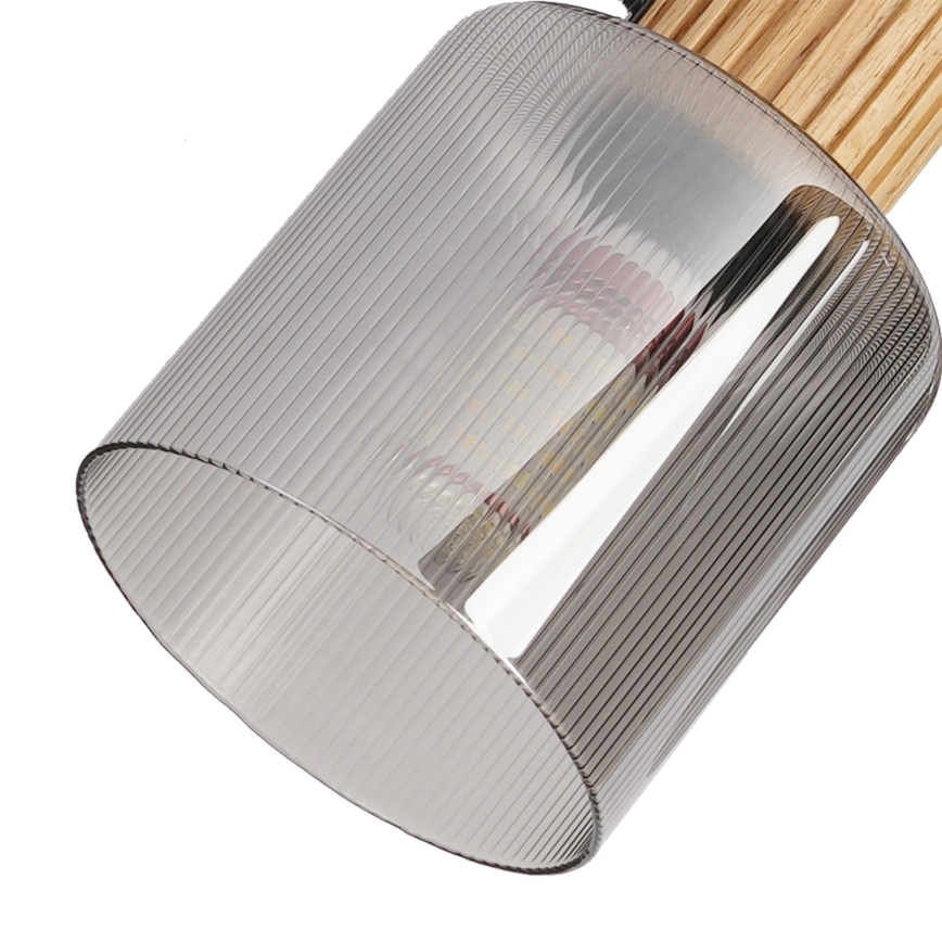 Brilagi - Faretto HYGGE 3xE14/15W/230V legno di caucciù/fumé