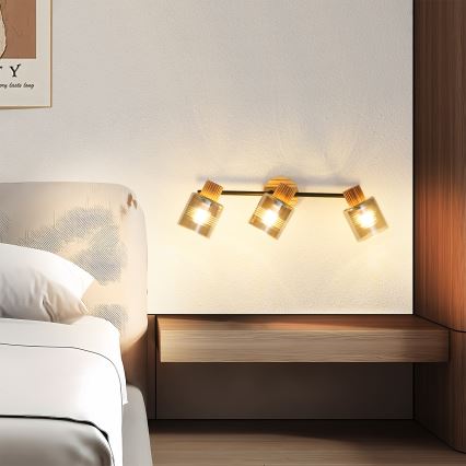 Brilagi - Faretto HYGGE 3xE14/15W/230V legno/fumé