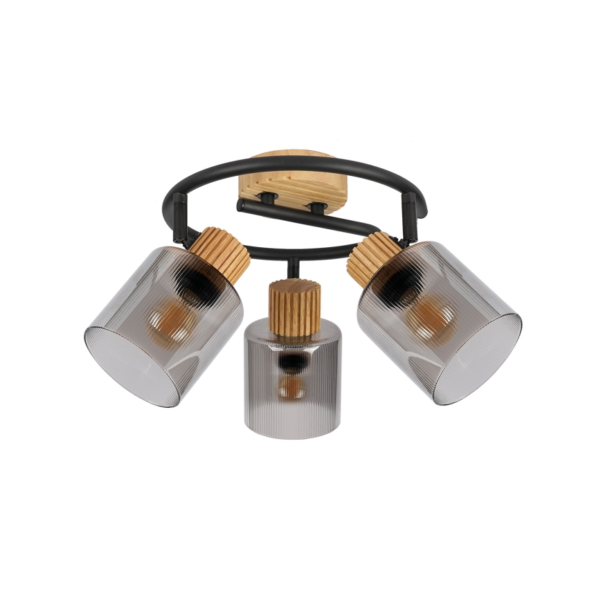 Brilagi - Faretto HYGGE 3xE14/15W/230V legno/fumé