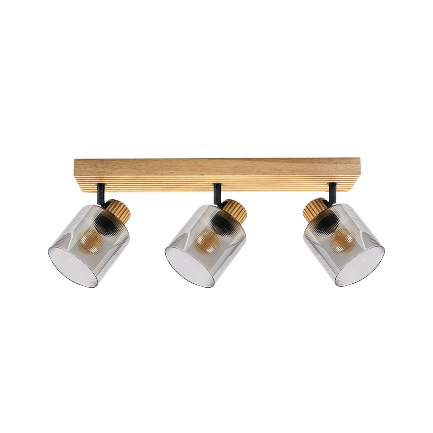 Brilagi - Faretto HYGGE 3xE14/15W/230V legno/fumé