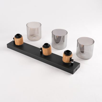 Brilagi - Faretto HYGGE 3xE14/15W/230V nero/fumé